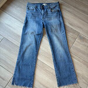 BP Straight Leg Raw Distressed Hem Jeans Ankle Length - Women's Size 27